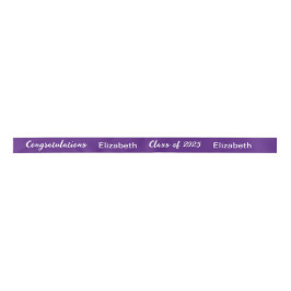 Lazo De Raso Clase de 2025 Graduate Name Purple & White Script