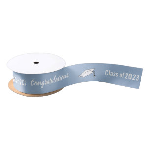 Lazo De Raso Clase de felicitaciones de 2023: Bebé azul y blanc