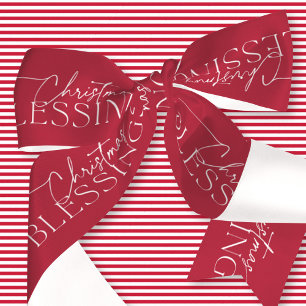 Lazo De Raso Clásicas Bendiciones de Navidad Elegantes Fiesta