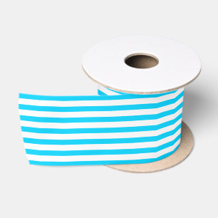 Lazo De Raso Clásico azul bebé y blanco a rayas náuticas Preppy