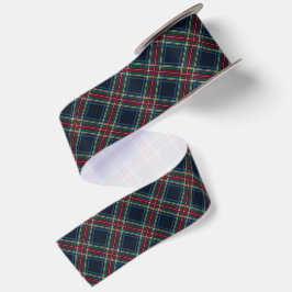 Lazo De Raso Clásico estampado de Navidad a cuadros