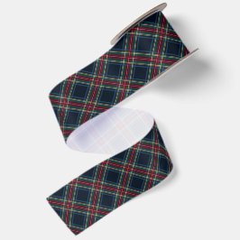 Lazo De Raso Clásico estampado de Navidad a cuadros