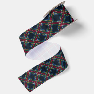 Lazo De Raso Clásico estampado de Navidad a cuadros