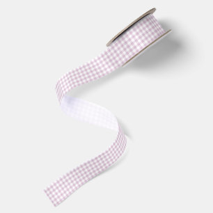 Lazo De Raso Clásico Gingham de Otoño Temprano Lila Cálido