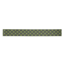 Lazo De Raso Clásico Plaid Verde Festivo de Navidad