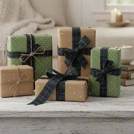 Lazo De Raso Classic Dark Blue Red Green Plaid Pattern