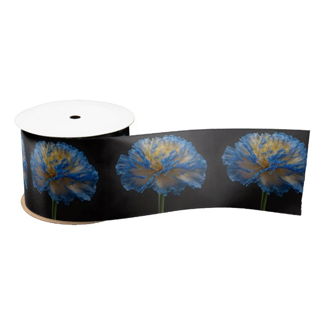 Lazo De Raso Clavel Amarillo y Azul, (Carrete)