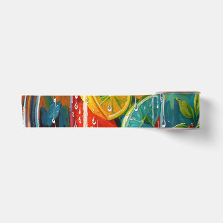 Lazo De Raso Cóctel de Verano Tropical Pintura al Óleo Impasto