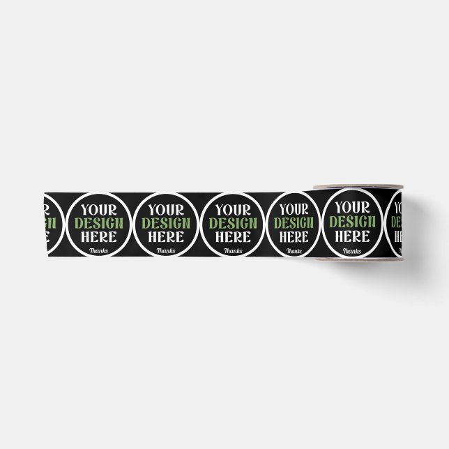 Lazo De Raso Código QR de Marca Comercial Negra Personalizada (Anverso)