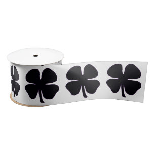 Lazo De Raso Collarín blanco negro