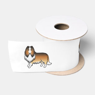 Lazo De Raso Collie Áspero Sable Perro De Dibujos Animados Lind