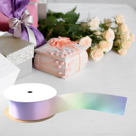 Lazo De Raso Color arcoiris rosa holográfico morado