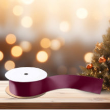 Color de moda Cinta satinada borgoña oscura