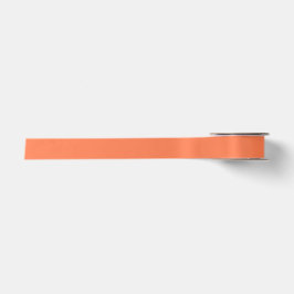 Lazo De Raso Color Naranja Coral Sólido Liso