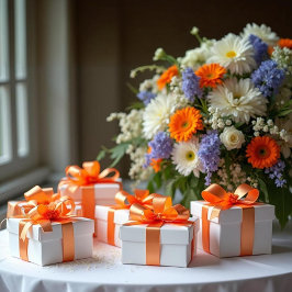 Lazo De Raso Color naranja #EF8747 Cinta satinada