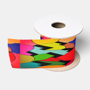 Lazo De Raso Color negro con diseño artístico en el medio