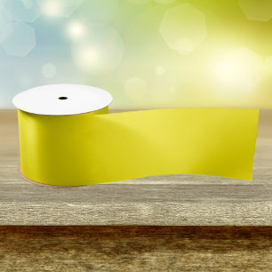 Lazo De Raso Color sólido amarillo canario