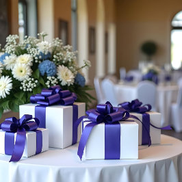 Lazo De Raso Color sólido azul #160BC4