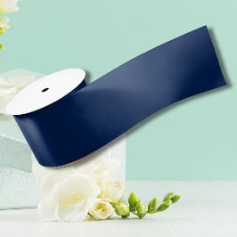 Lazo De Raso Color sólido índigo de la marina | Clásica y Elega