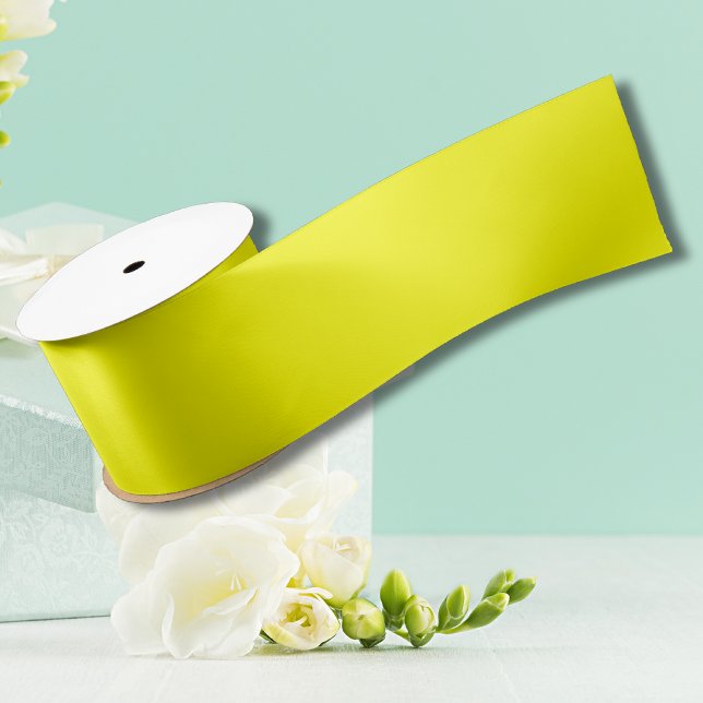 Lazo De Raso Color sólido neón amarillo | Clásica (Subido por el creador)