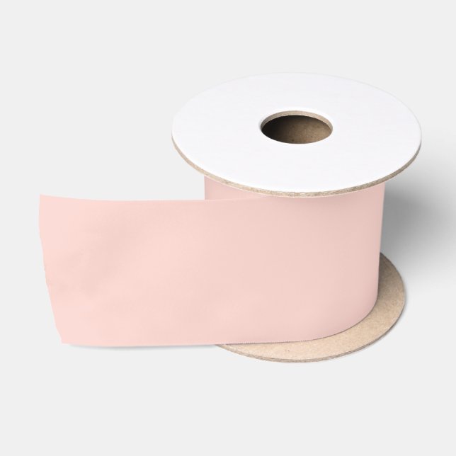 Lazo De Raso Color Sólido Rosa Claro Desvanecido  (Carrete)