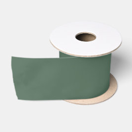 Lazo De Raso Color sólido verde de eucalipto seco