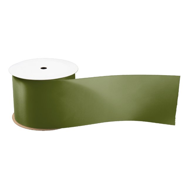 Lazo De Raso Color verde oliva sólido (Carrete)