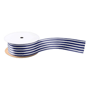 Lazo De Raso Colores DIY Bandas Múltiples Delgadas - Blanco Azu