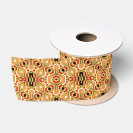 Lazo De Raso Colorido Afro Pop Kente Satin Ribbon