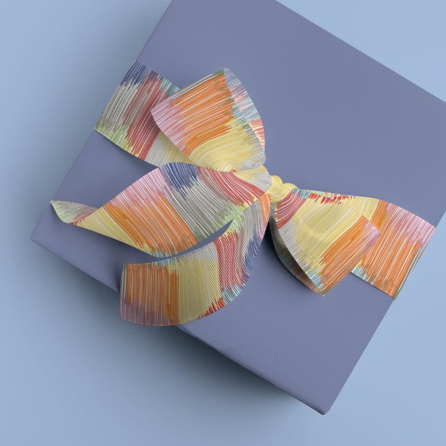 Lazo De Raso Colorido arco iris moderno (Colorful rainbow Modern Fringe ribbon)