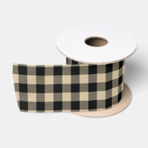 Comprobación de búfalo Cinta Beige y Negro