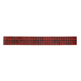 Lazo De Raso Comprobación de búfalo rojo y negro