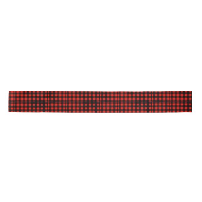 Lazo De Raso Comprobación de búfalo rojo y negro (Anverso)