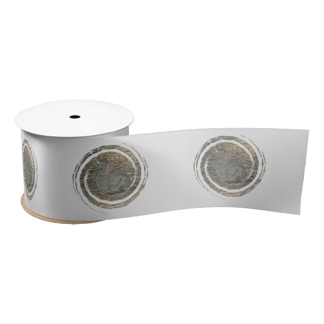 Lazo De Raso Conejo de animales salvajes conejito marrón (Carrete)