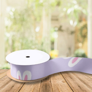 Lazo De Raso Conejo Lavender White Fluffy