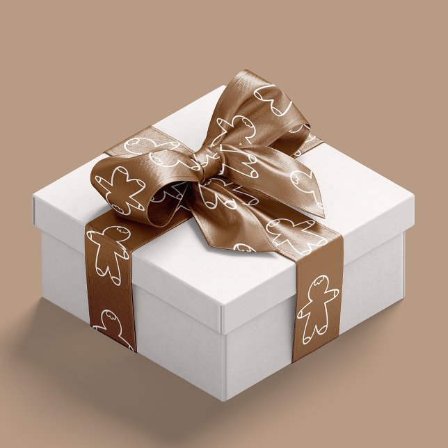 Lazo De Raso Cookie Brown 965324 Gingerbread Men (Cookie Brown 965324 Gingerbread Men Satin Ribbon)