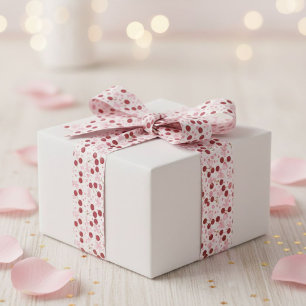 Lazo De Raso Coquette Cherry Pink Bow Satin Ribbon Cute 