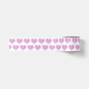 Lazo De Raso Corazón de acuarela rosa minimalista Valentine