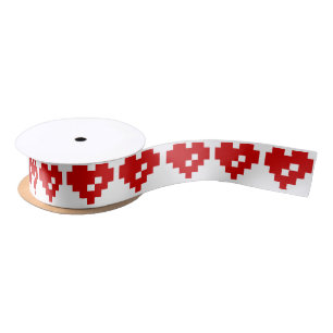 Lazo De Raso Corazón de Pixel 8 bits Amor