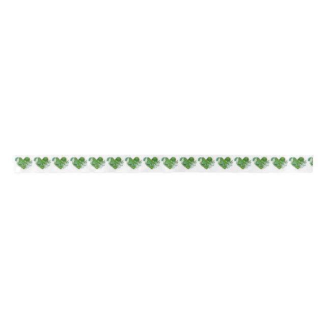Lazo De Raso corazón verde (Anverso)