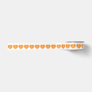 Lazo De Raso Corazones anaranjados de la rebanada