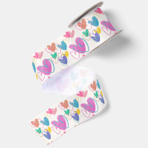 Corazones de crayón coloridos lindos
