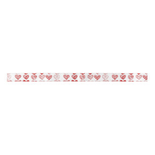 Lazo De Raso Corazones rojos modernos
