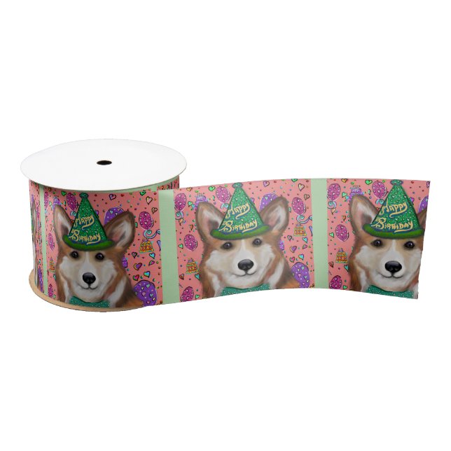 LAZO DE RASO CORGI GALÉS DE PEMBROKE  (Carrete)
