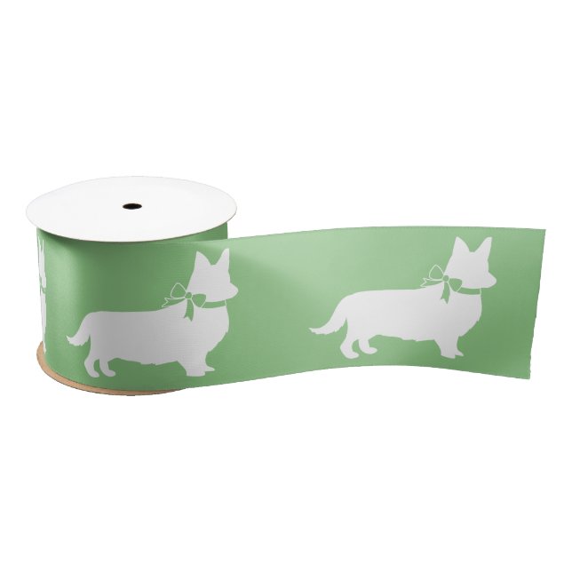 Lazo De Raso Corgi Puppy Dog Pembroke Welsh Satin Ribbon (Carrete)