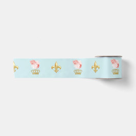 Lazo De Raso Corona Real de Hada Princesa Fleur Pluma