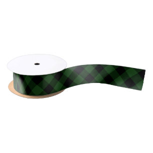 Lazo De Raso Coszy Plaid   Placa de búfalo verde y negro