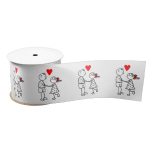Lazo De Raso Couple Satin Ribbon Love