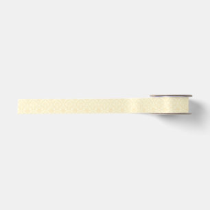 Lazo De Raso Crema de Marfil Damasco Floral Elegante