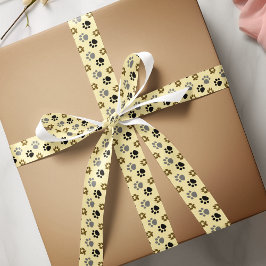 Lazo De Raso Crema elegante de garras mascota de perro